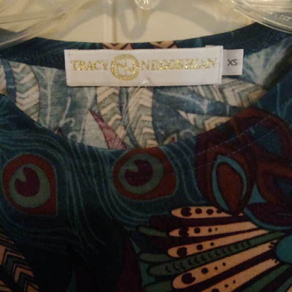 Tracy Negoshian Dresses Xs Peacock Long Sleeve Dress Poshmark